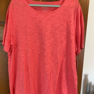 Chicos cotton Slub Elbow Button Back Tee